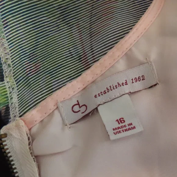 EUC Hummingbird Tea Party Dress Fit & Flare - Dress Barn (US 16) ❧ - Picture 6 of 8